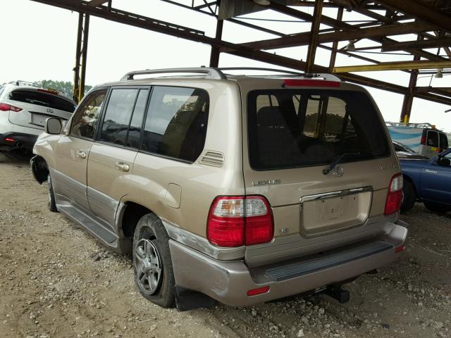 JTJHT00W223520679 - 2002 LEXUS LX 470 GOLD photo 3