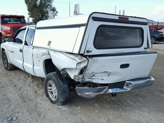 1D7HL42N13S263218 - 2003 DODGE DAKOTA SLT WHITE photo 3