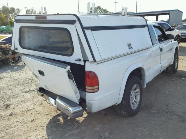 1D7HL42N13S263218 - 2003 DODGE DAKOTA SLT WHITE photo 4