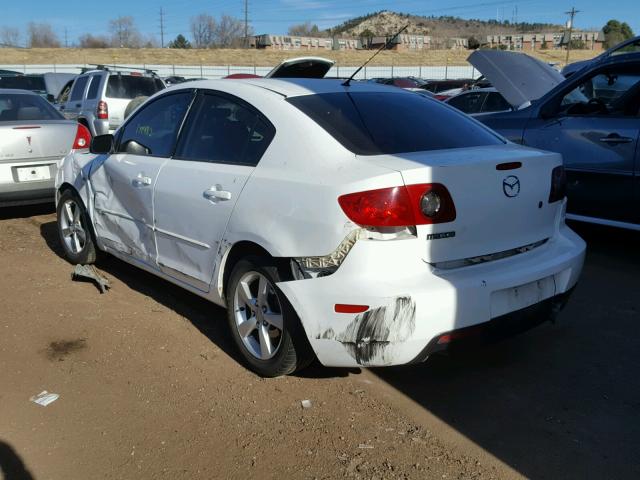 JM1BK12F641173886 - 2004 MAZDA 3 I WHITE photo 3