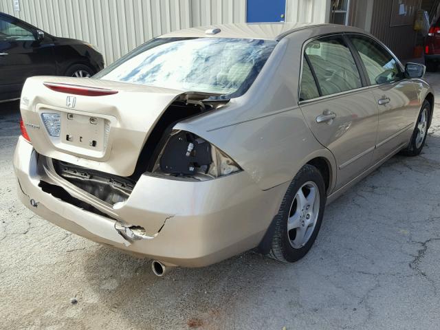 1HGCM56817A068101 - 2007 HONDA ACCORD EX GOLD photo 4