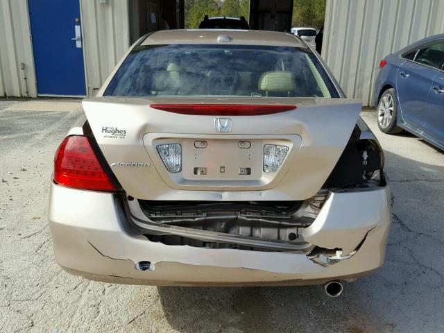 1HGCM56817A068101 - 2007 HONDA ACCORD EX GOLD photo 9