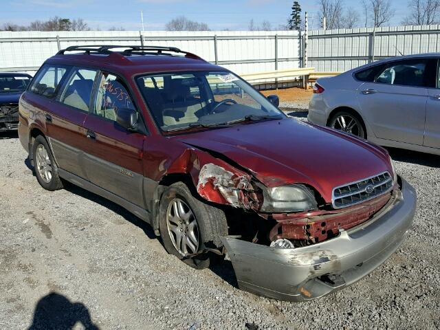 4S3BH675227601510 - 2002 SUBARU LEGACY OUT BURGUNDY photo 1