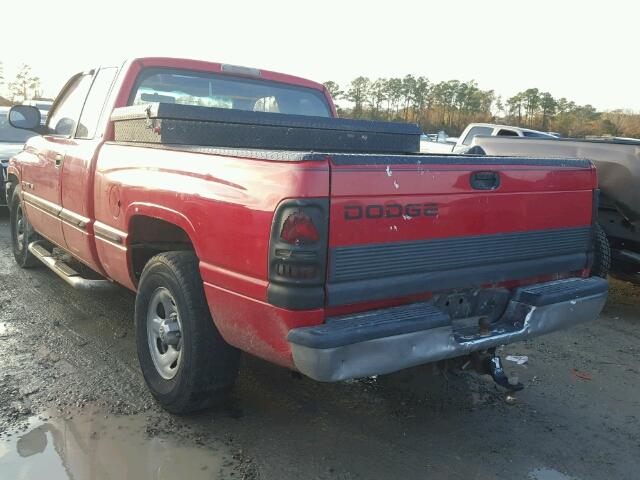 1B7HC13Y2XJ645951 - 1999 DODGE RAM 1500 RED photo 3