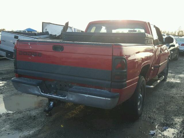 1B7HC13Y2XJ645951 - 1999 DODGE RAM 1500 RED photo 4