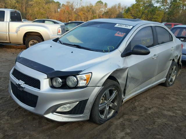 1G1JG5SB9F4172713 - 2015 CHEVROLET SONIC RS SILVER photo 2