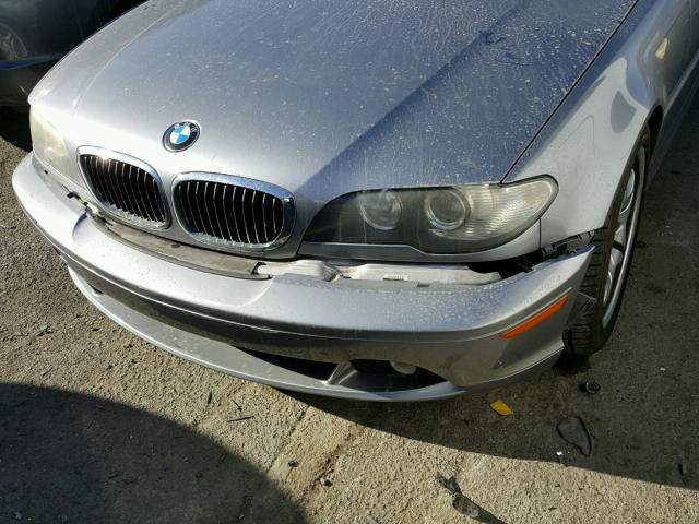 WBABD53484PD97348 - 2004 BMW 330 CI GRAY photo 9