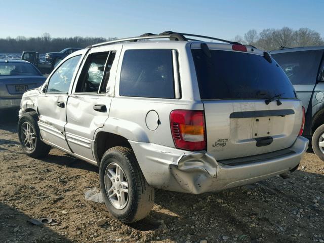 1J4GW48S34C383098 - 2004 JEEP GRAND CHER SILVER photo 3