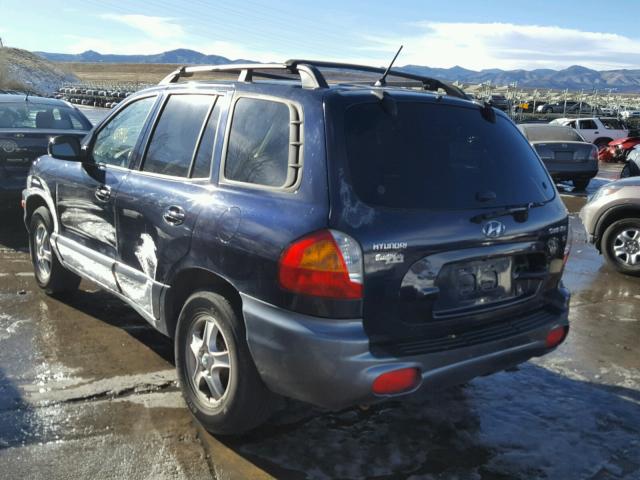 KM8SC13D54U811372 - 2004 HYUNDAI SANTA FE G BLUE photo 3