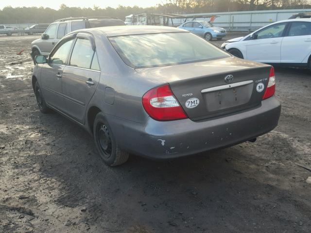 4T1BE32K43U720291 - 2003 TOYOTA CAMRY LE GRAY photo 3