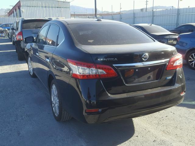 3N1AB7AP5EY220821 - 2014 NISSAN SENTRA S BLACK photo 3