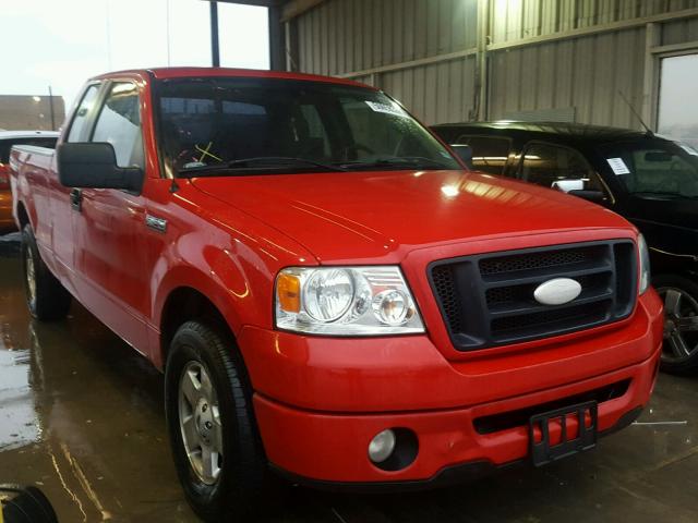 1FTRX12W77KC80847 - 2007 FORD F150 RED photo 1