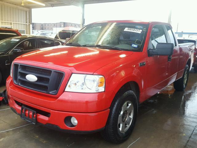 1FTRX12W77KC80847 - 2007 FORD F150 RED photo 2