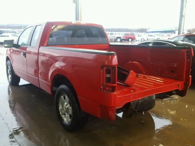 1FTRX12W77KC80847 - 2007 FORD F150 RED photo 3