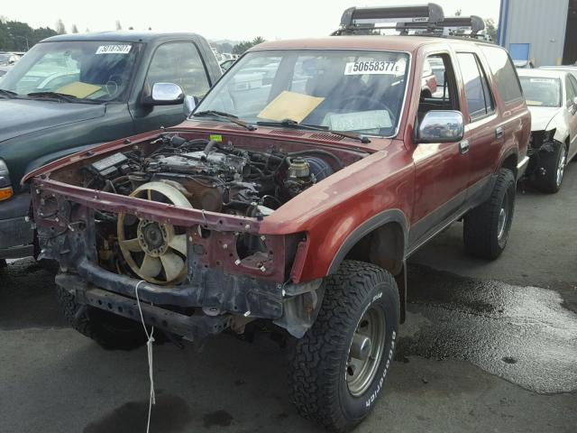 JT3VN39W0L0018376 - 1990 TOYOTA 4RUNNER VN BURGUNDY photo 2