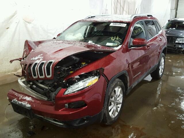 1C4PJMDS0FW635062 - 2015 JEEP CHEROKEE L RED photo 2