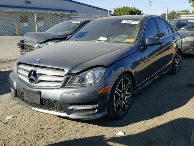 WDDGF4HBXDR244918 - 2013 MERCEDES-BENZ C 250 CHARCOAL photo 2