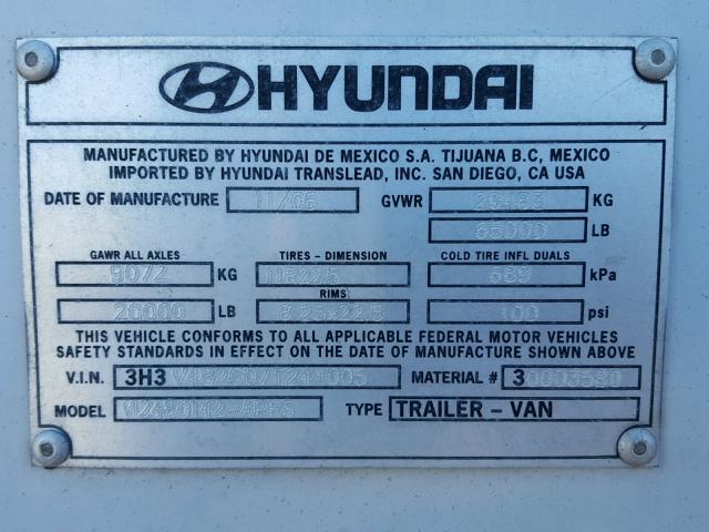 3H3V482C07T244005 - 2007 HYUNDAI DRYVAN WHITE photo 10