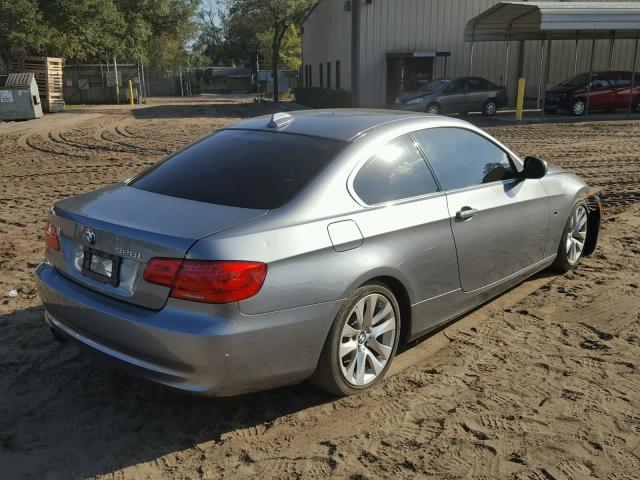 WBAKE3C54BE557421 - 2011 BMW 328 I GRAY photo 4