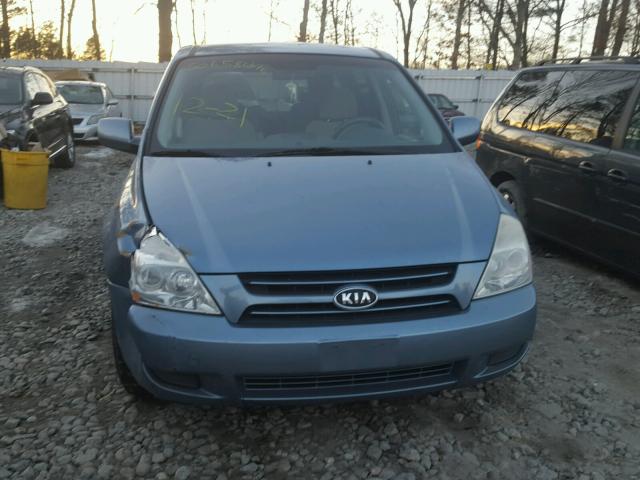 KNDMB233766049988 - 2006 KIA SEDONA EX BLUE photo 9