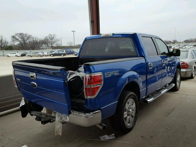 1FTRW12869FA42049 - 2009 FORD F150 SUPER BLUE photo 4