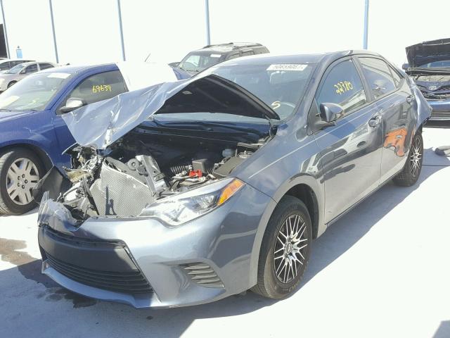 5YFBURHE3GP384356 - 2016 TOYOTA COROLLA L GRAY photo 2