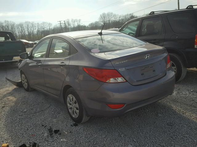 KMHCT4AE8GU053761 - 2016 HYUNDAI ACCENT SE GRAY photo 3