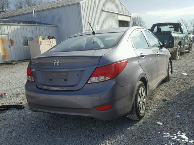 KMHCT4AE8GU053761 - 2016 HYUNDAI ACCENT SE GRAY photo 4