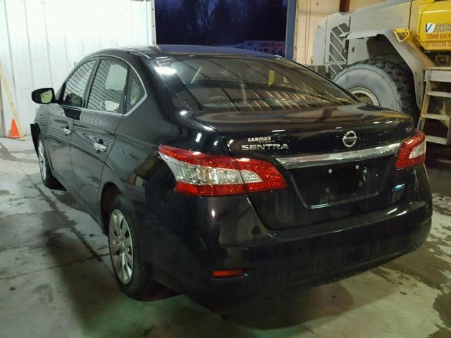 3N1AB7AP4EL673471 - 2014 NISSAN SENTRA S BLACK photo 3