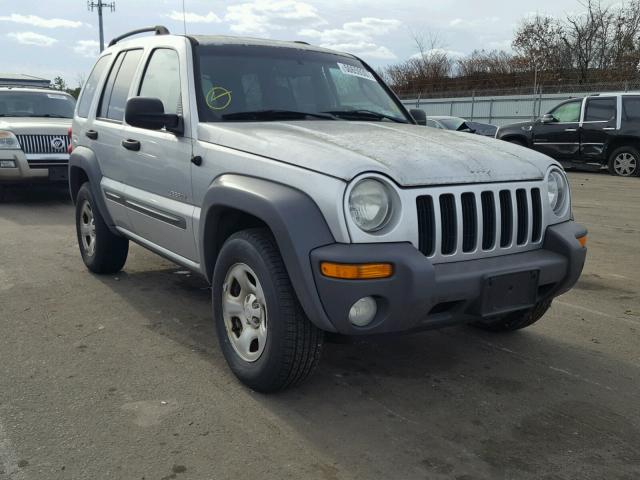 1J4GL48K34W220877 - 2004 JEEP LIBERTY SP SILVER photo 1