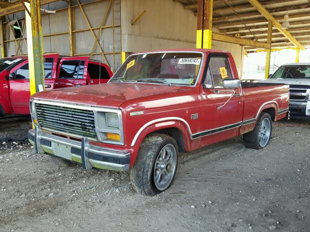 1FTCF15NXGNA65537 - 1986 FORD F150 RED photo 2