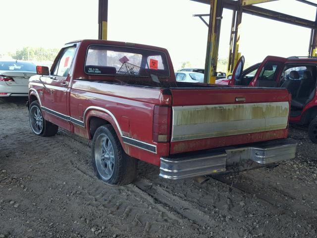 1FTCF15NXGNA65537 - 1986 FORD F150 RED photo 3