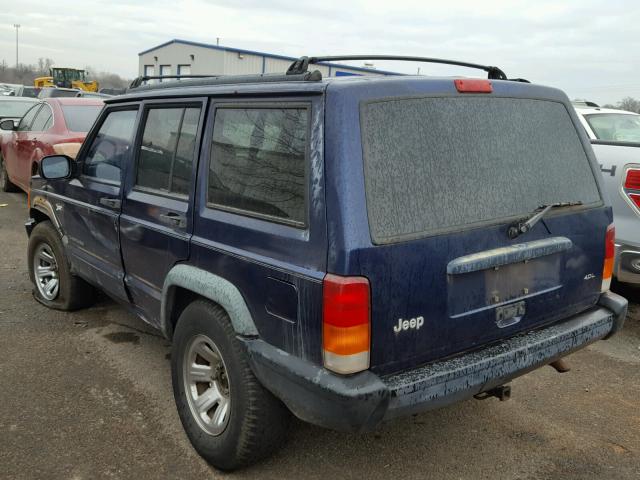 1J4FT68S2VL534806 - 1997 JEEP CHEROKEE S BLUE photo 3