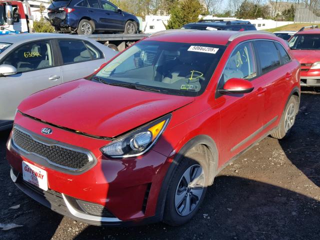 KNDCB3LC2J5112513 - 2018 KIA NIRO FE RED photo 2