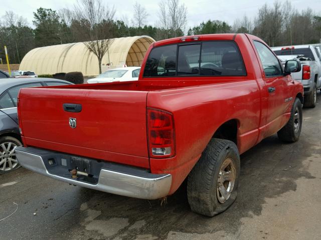 1D7HA16D55J648263 - 2005 DODGE RAM 1500 S RED photo 4