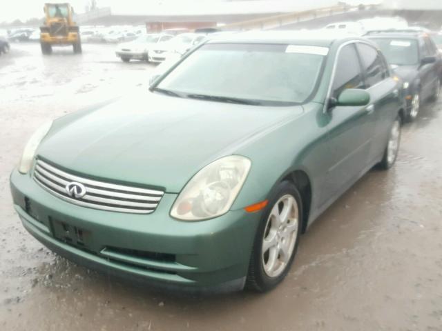 JNKCV51E33M309625 - 2003 INFINITI G35 GREEN photo 2