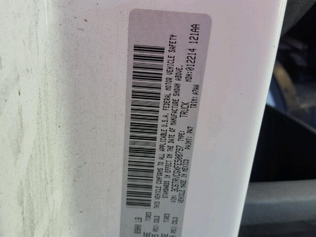 3C6TRVCGXFE508797 - 2015 RAM PROMASTER 白色 照片 10