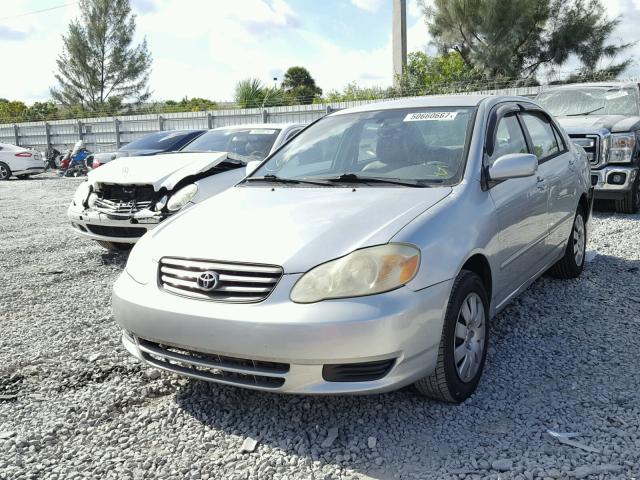 2T1BR32E83C061079 - 2003 TOYOTA COROLLA CE SILVER photo 2