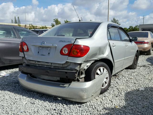 2T1BR32E83C061079 - 2003 TOYOTA COROLLA CE SILVER photo 4