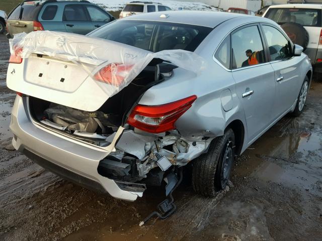 3N1AB7APXHY318148 - 2017 NISSAN SENTRA S SILVER photo 4