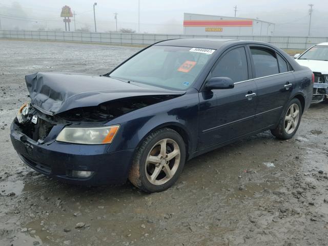 5NPEU46F17H210049 - 2007 HYUNDAI SONATA SE BLUE photo 2