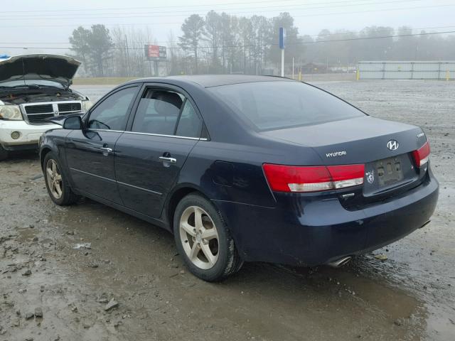 5NPEU46F17H210049 - 2007 HYUNDAI SONATA SE BLUE photo 3