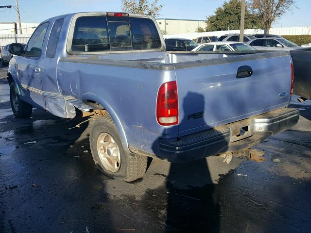 1FTEX18L3VKC23456 - 1997 FORD F150 BLUE photo 3