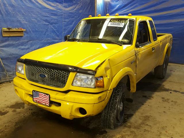 1FTZR15E81TA72782 - 2001 FORD RANGER SUP YELLOW photo 2