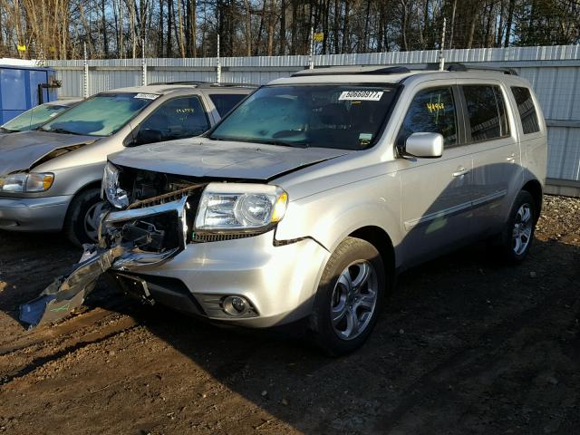 5FNYF4H70DB024493 - 2013 HONDA PILOT EXLN SILVER photo 2