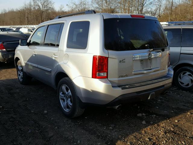 5FNYF4H70DB024493 - 2013 HONDA PILOT EXLN SILVER photo 3