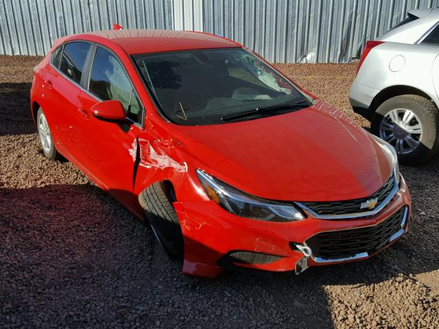 3G1BE6SM5HS588908 - 2017 CHEVROLET CRUZE LT RED photo 1