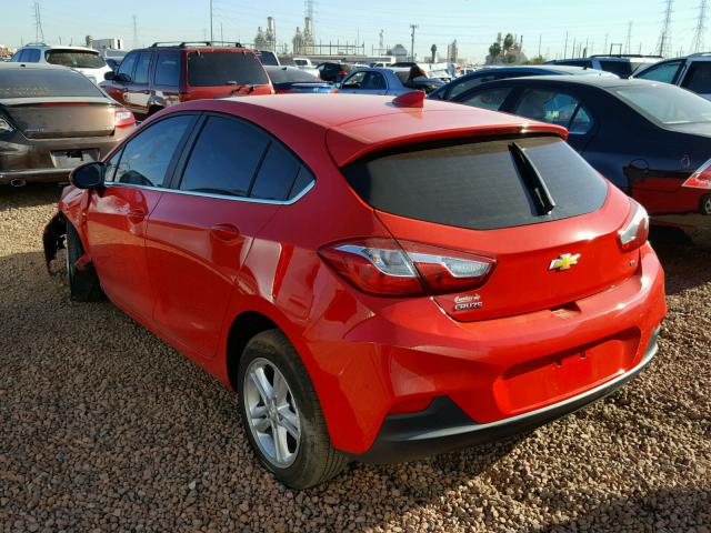 3G1BE6SM5HS588908 - 2017 CHEVROLET CRUZE LT RED photo 3