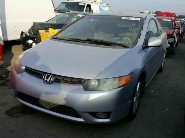 2HGFG11687H584783 - 2007 HONDA CIVIC LX SILVER photo 2