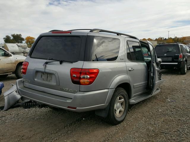 5TDBT44A42S058221 - 2002 TOYOTA SEQUOIA SR SILVER photo 4